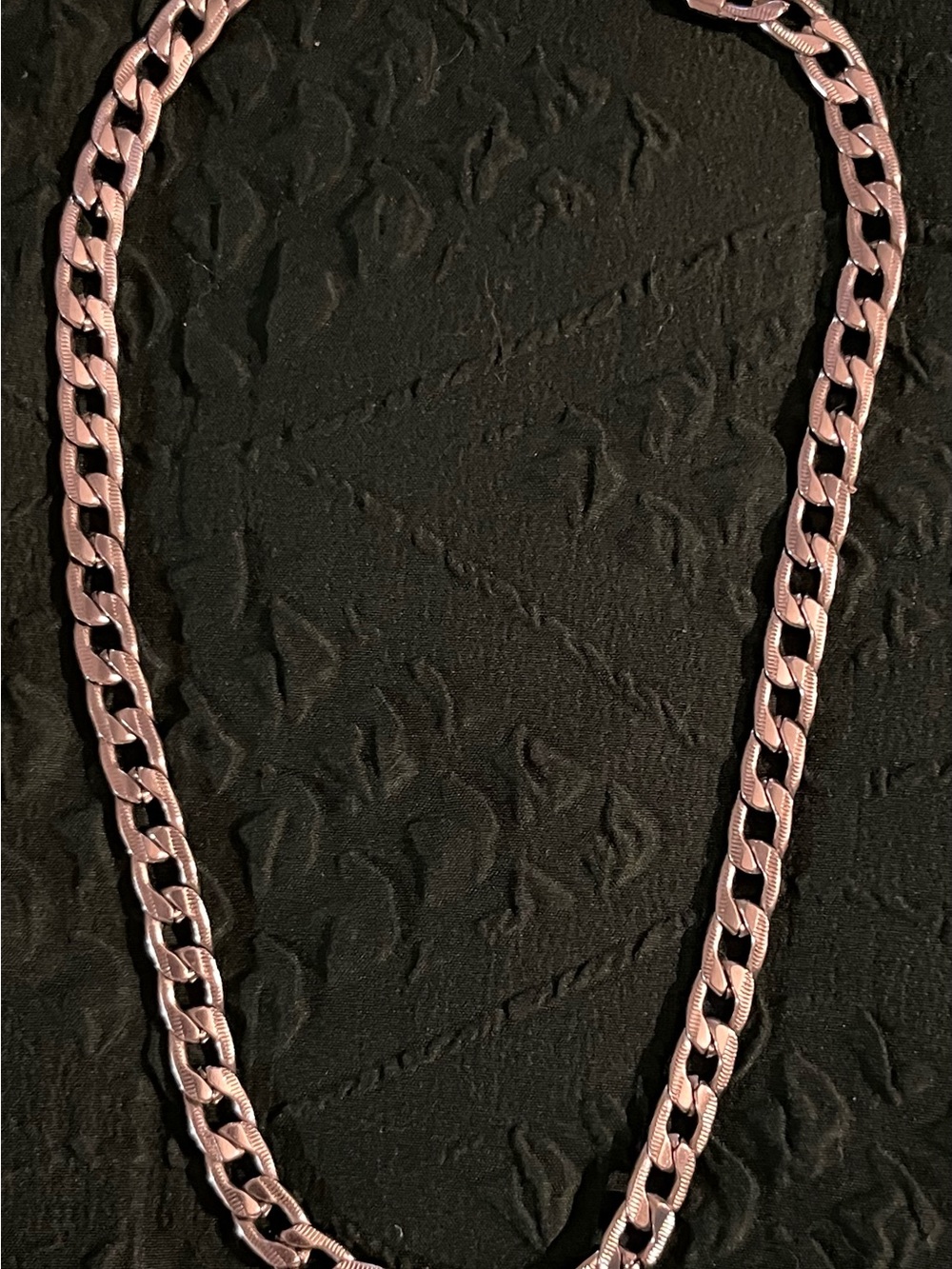 20"Stainless Steel 8mm Silver Diamond Cut Design Cuban Curb Link Chain Necklace